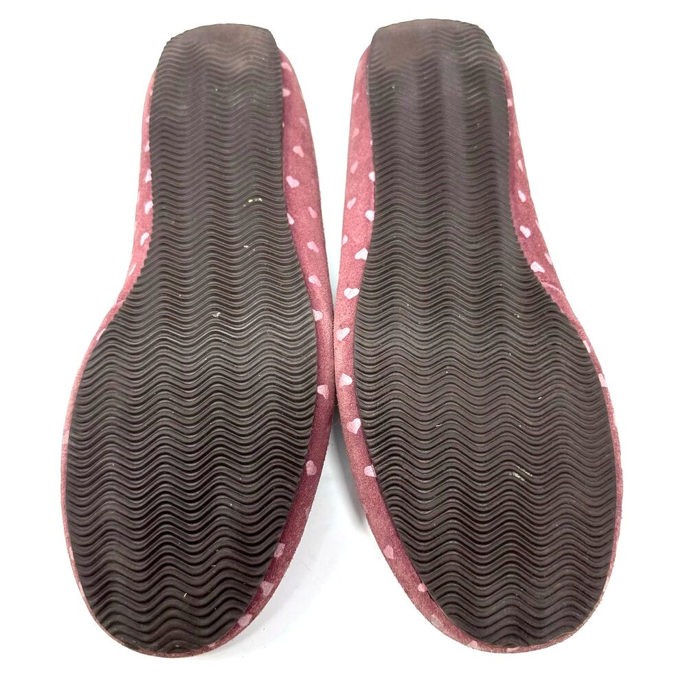 Ugg Size 6‎ Moccasins Red Heart Valentine Slip On House Shoe Flats Sherpa Lined - Picture 5 of 7